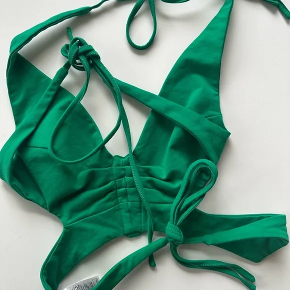 Edikted Green Butterfly Halter Cut Out Top | S - Picture 4 of 8